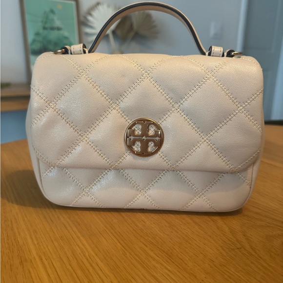 Tory Burch Ivory Quilted Mini Bag